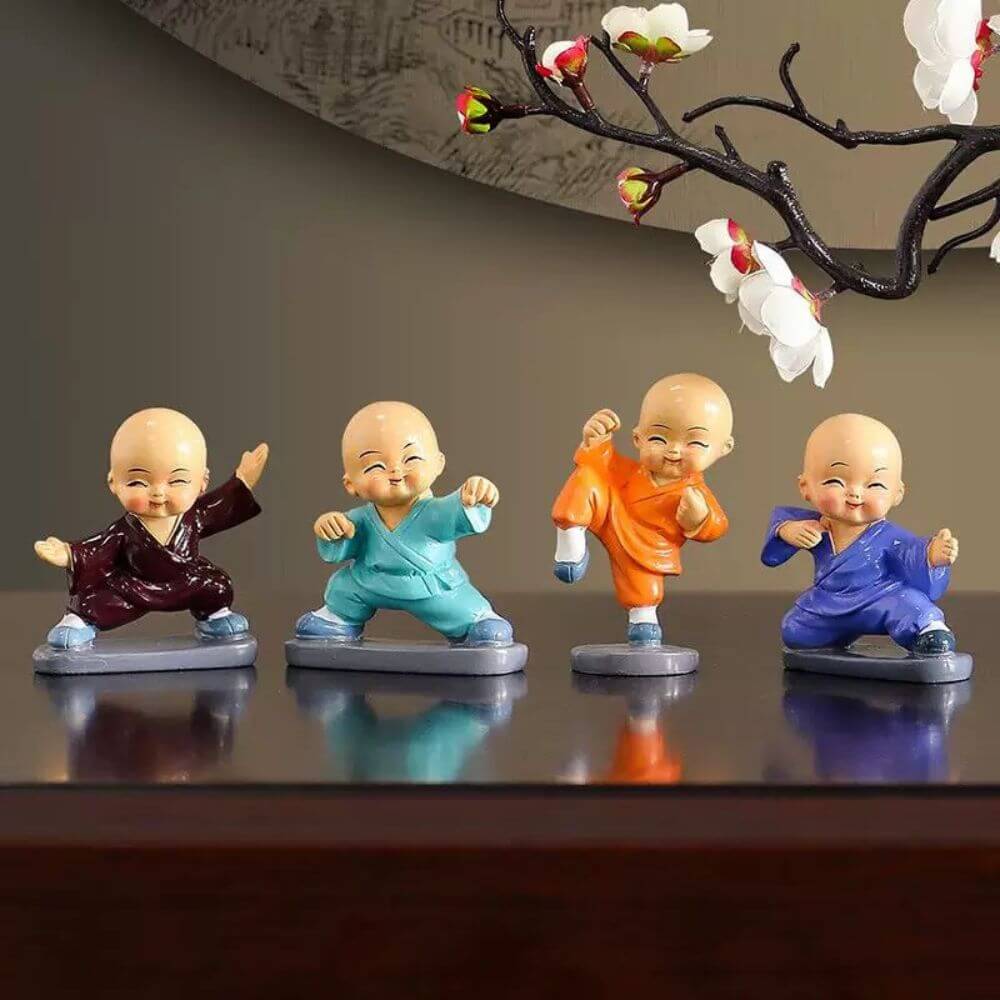 Mini Martial Shaolin Monk For Home&Garden Decoration