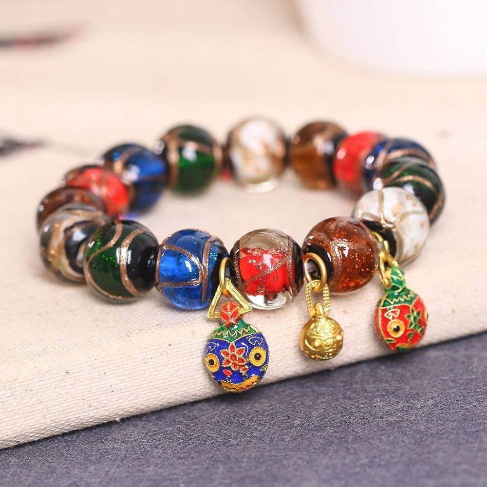 Insense Ash Made With Chinese Liuli(Art Glass) Bracelet For Zen Peace - Image 5