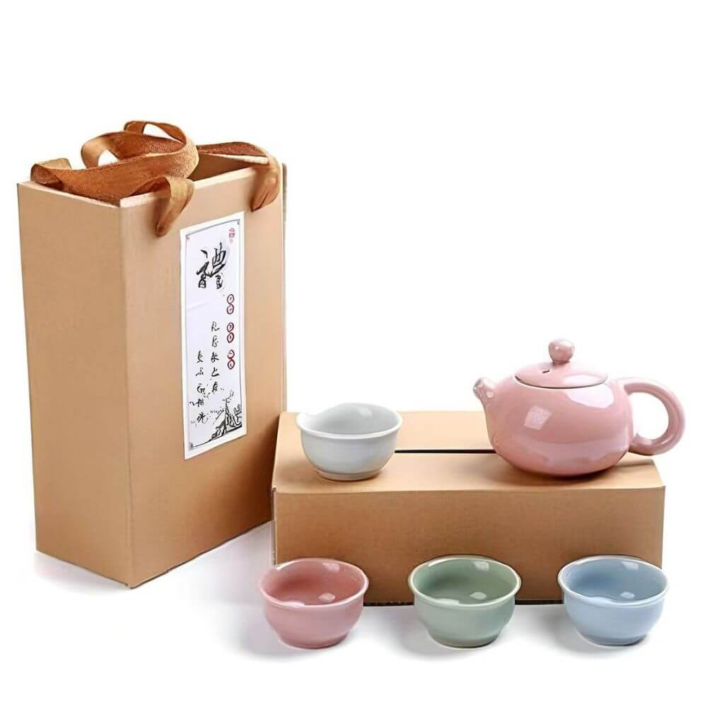 Ceramic Kungfu Tea Cup Set 60ml/2oz 6pcs In Total with Bag - Image 3