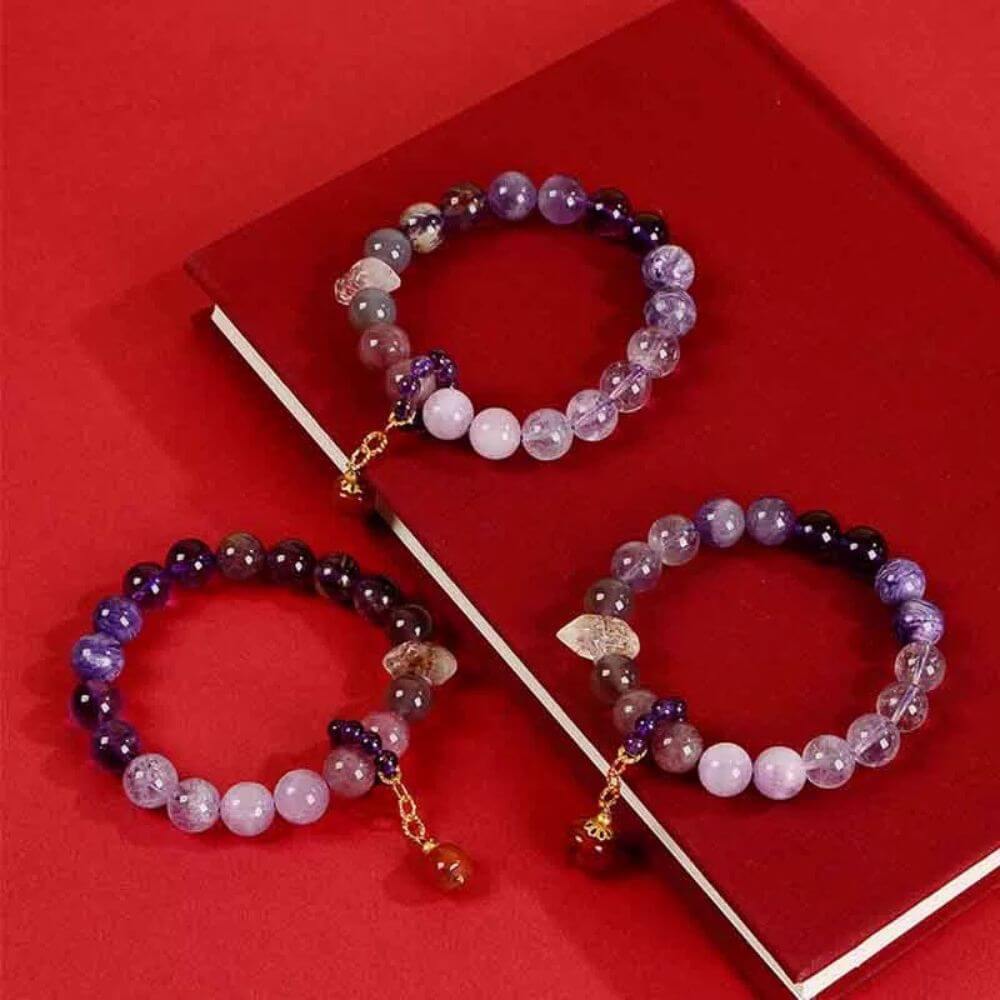 Purple Quartz Bracelet Luck Manifest For Fengshui Optimization - Image 2