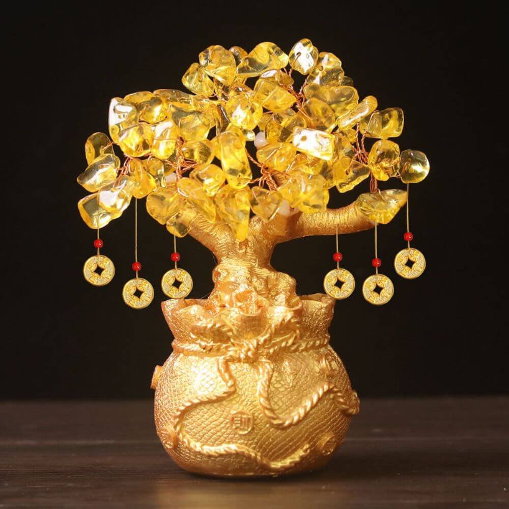 Money Tree Resin Ornament For Recruting Fortune At Home or In the Office - Image 3