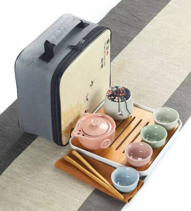 Ceramic Kungfu Tea Cup Set 60ml/2oz 6pcs In Total with Bag