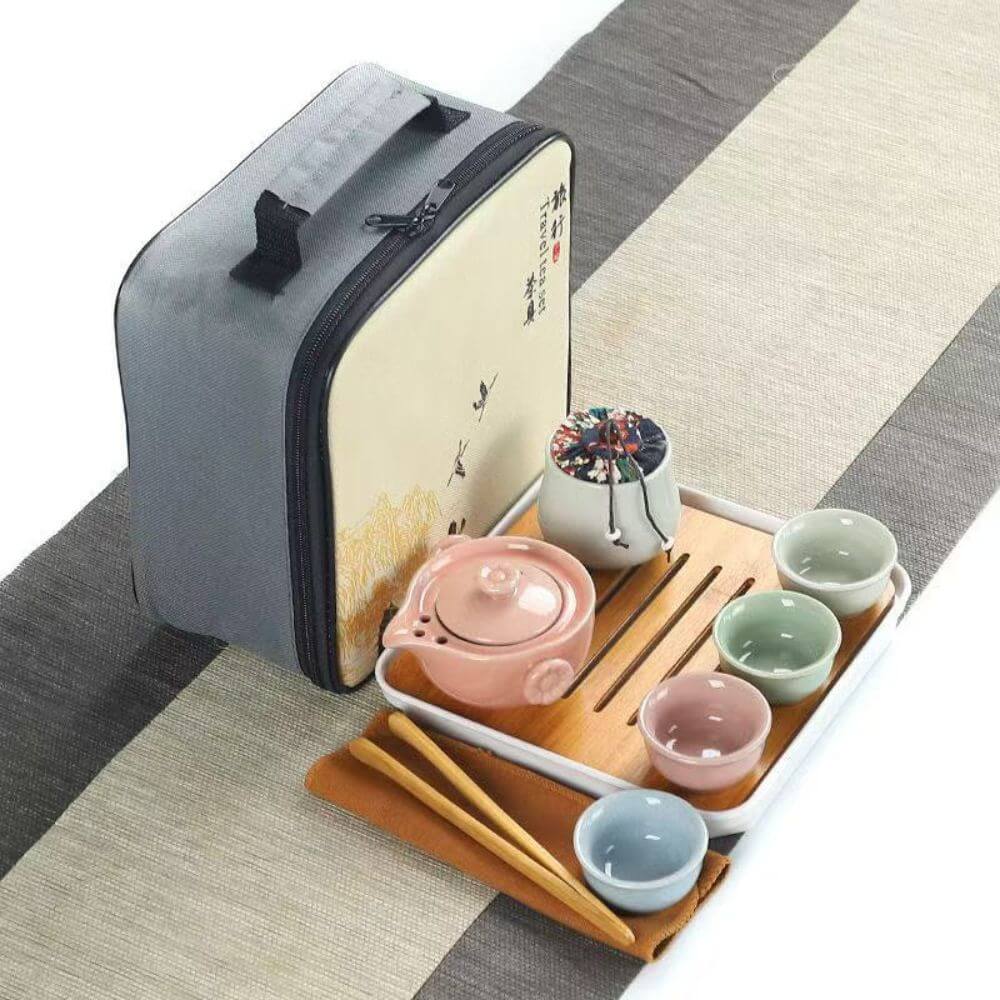 Ceramic Kungfu Tea Cup Set 60ml/2oz 6pcs In Total with Bag