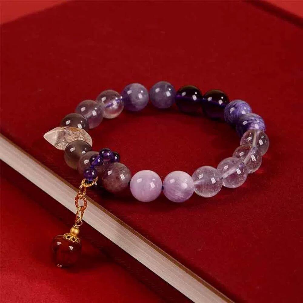 Purple Quartz Bracelet Luck Manifest For Fengshui Optimization - Image 3