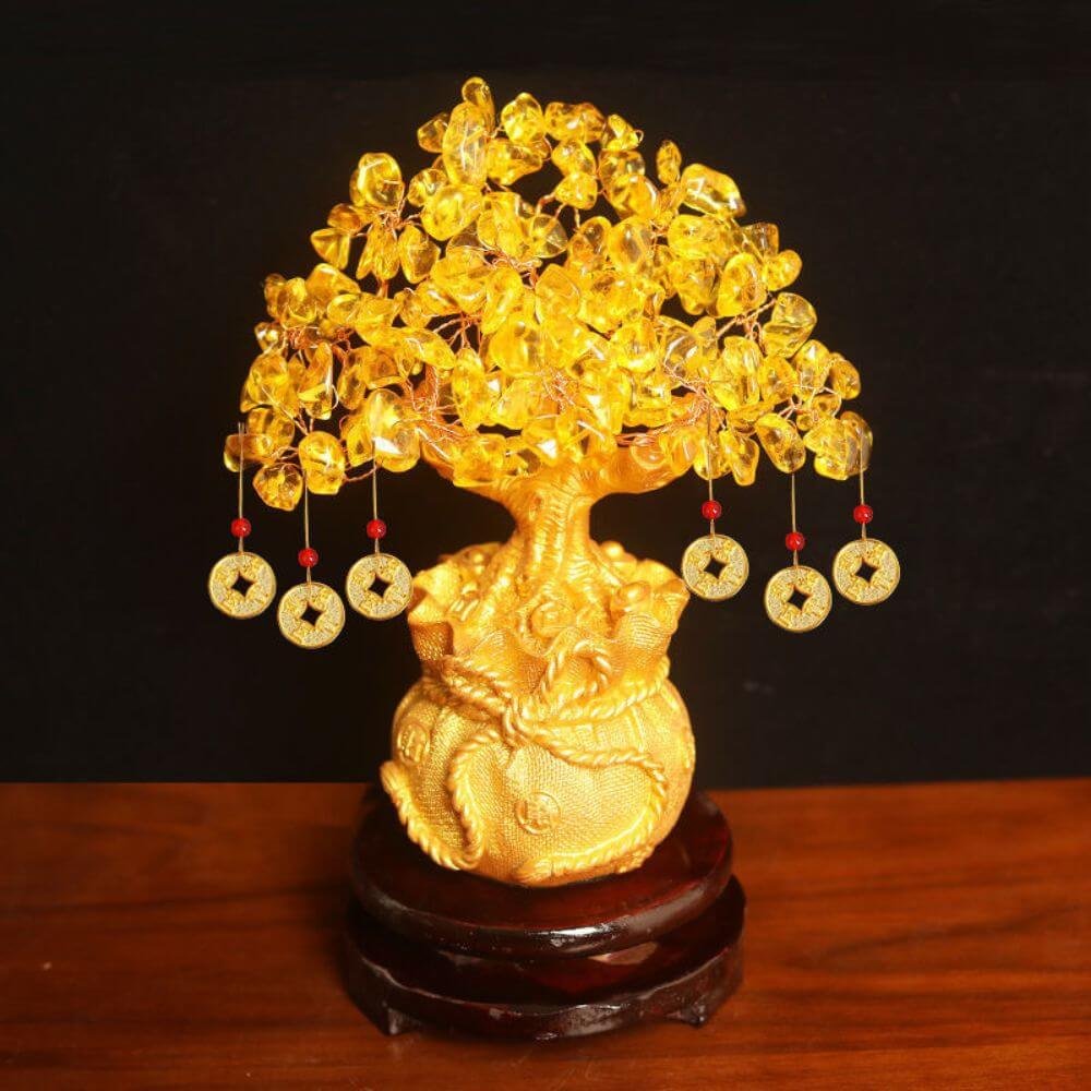 Money Tree Resin Ornament For Recruting Fortune At Home or In the Office - Image 2
