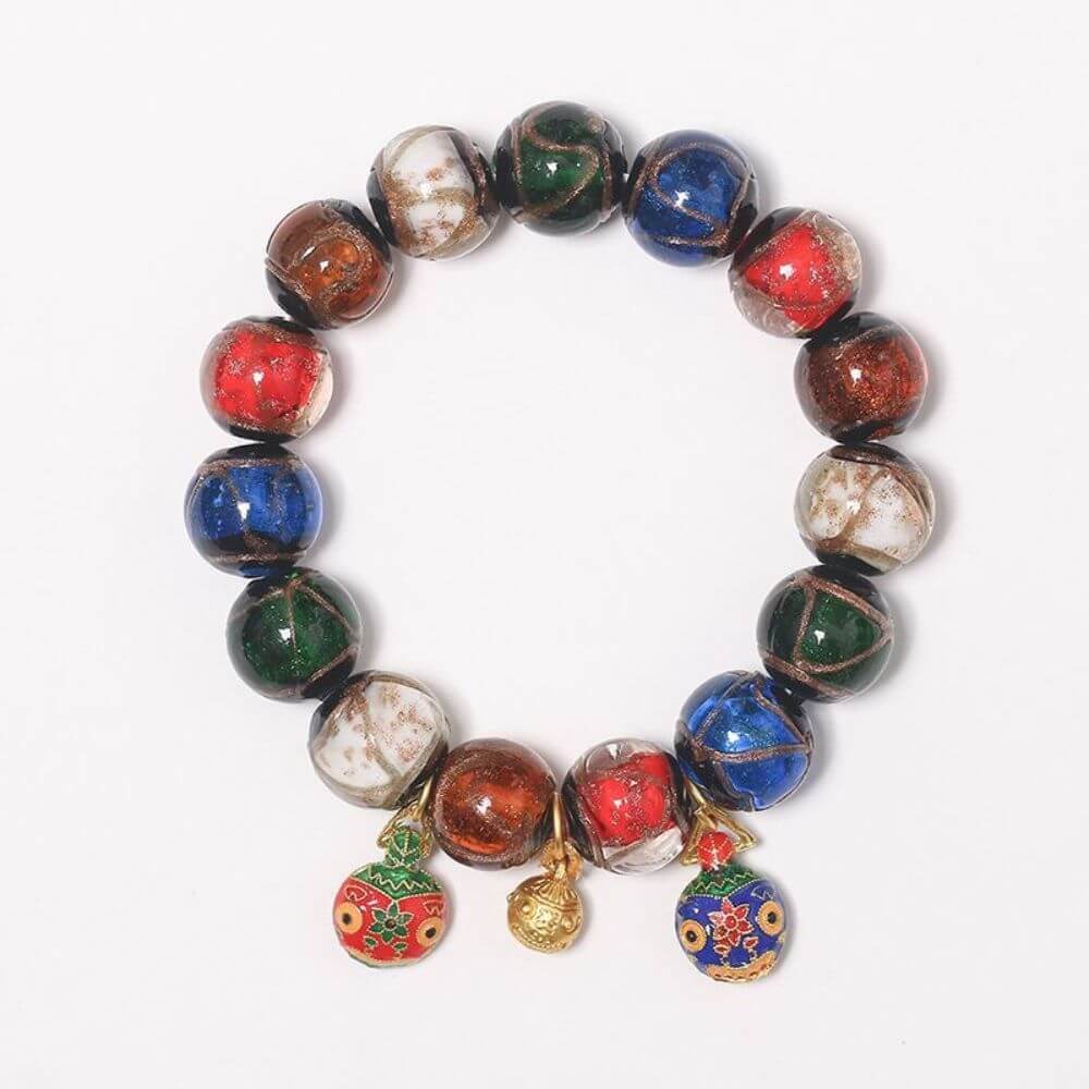 Insense Ash Made With Chinese Liuli(Art Glass) Bracelet For Zen Peace - Image 2