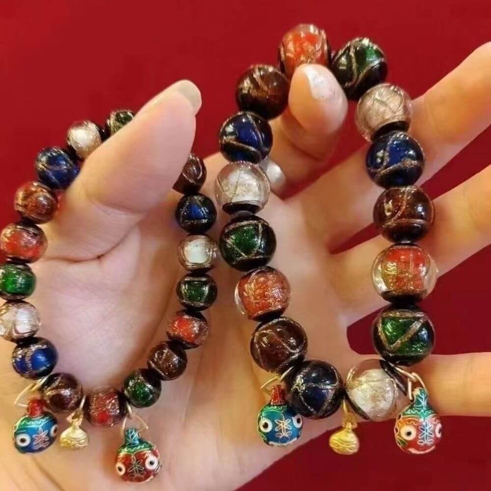 Insense Ash Made With Chinese Liuli(Art Glass) Bracelet For Zen Peace - Image 4