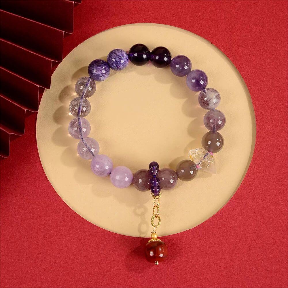 Purple Quartz Bracelet Luck Manifest For Fengshui Optimization - Image 4