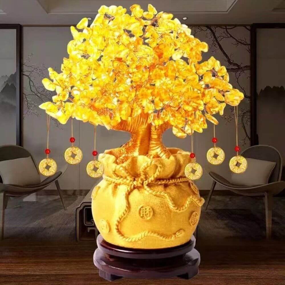 Money Tree Resin Ornament For Recruting Fortune At Home or In the Office