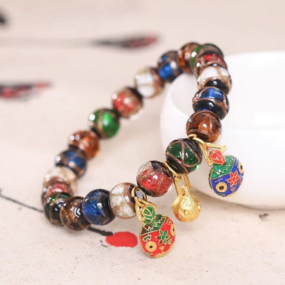 Insense Ash Made With Chinese Liuli(Art Glass) Bracelet For Zen Peace - Image 3