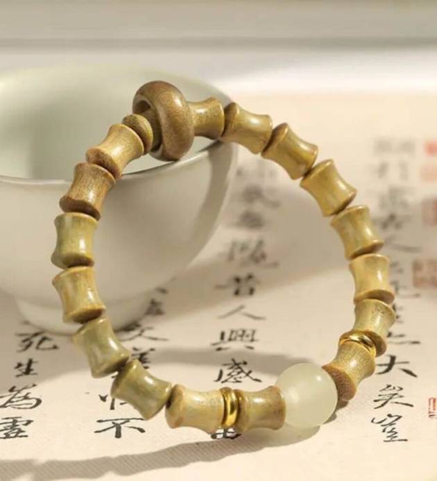 Shaolin Zen Guajacwood and Bamboo Bracelet For Rising Fengshui