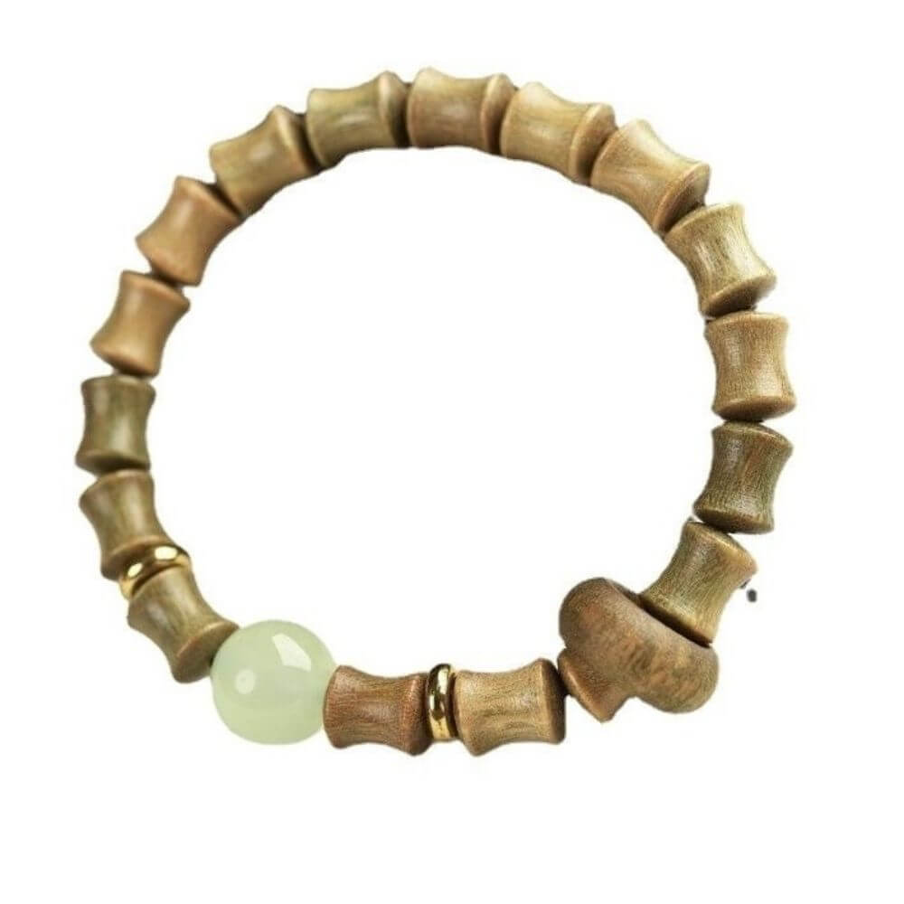 Shaolin Zen Guajacwood and Bamboo Bracelet For Rising Fengshui - Image 5